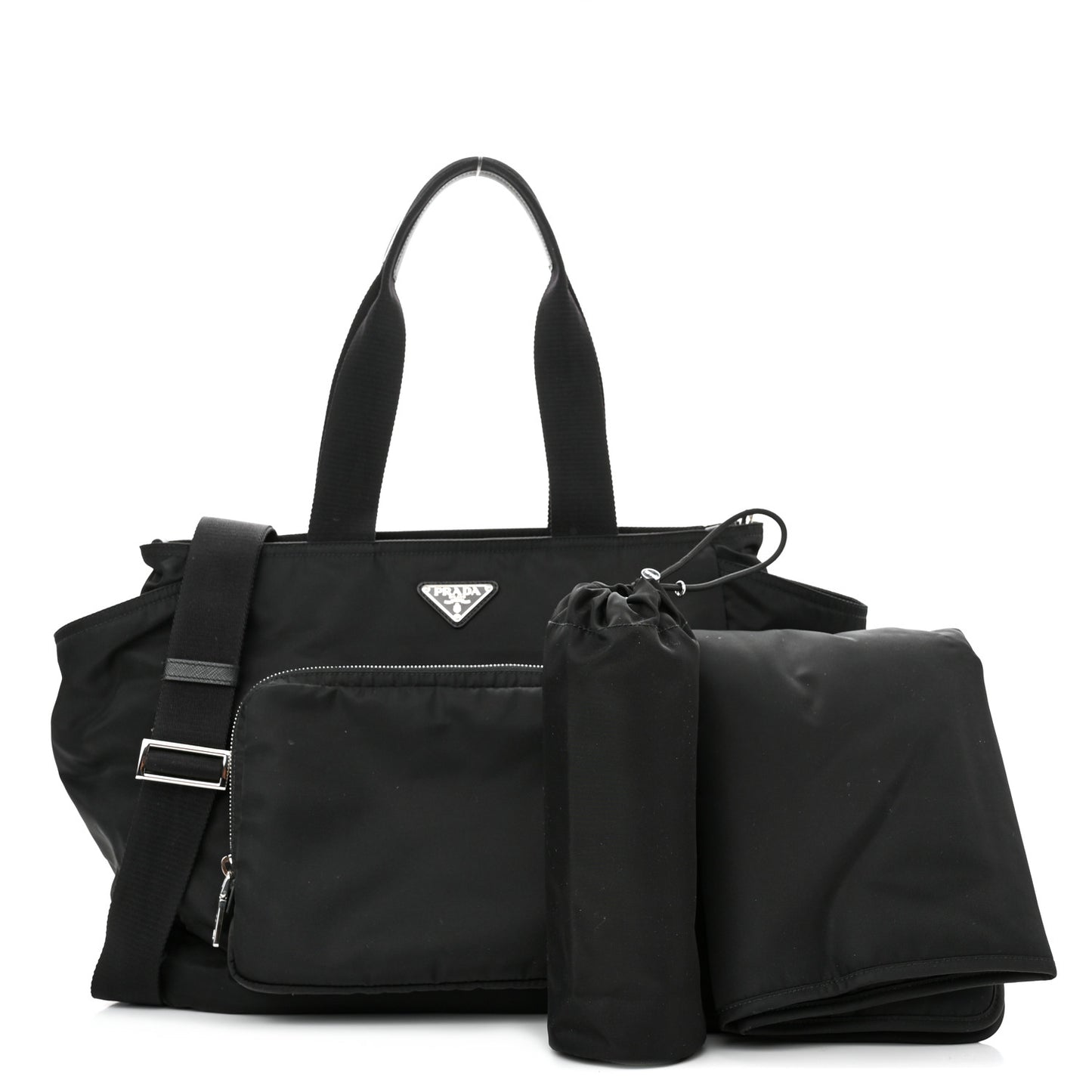 Nylon Vela Baby Bag Black