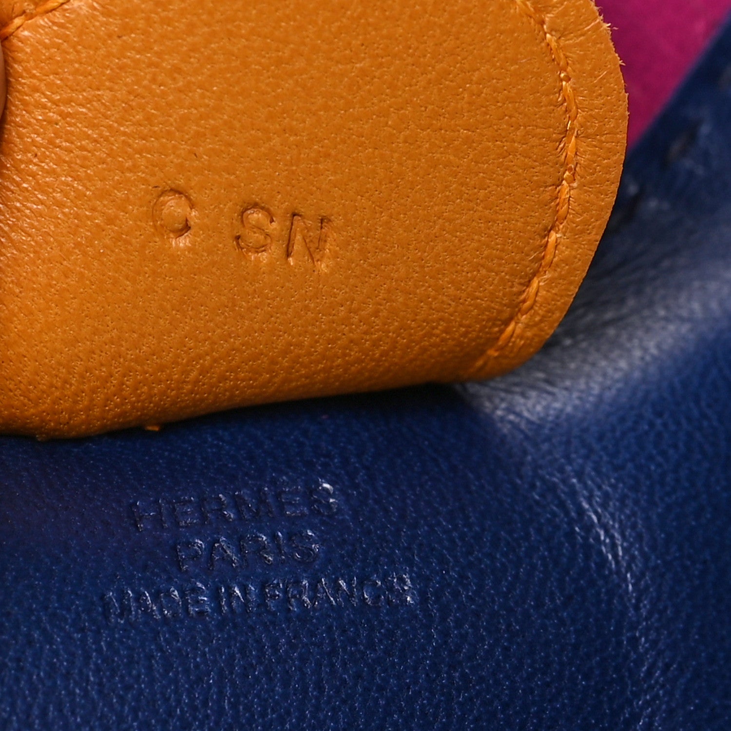 Hermes Milo Lambskin Grigri Rodeo Horse Bag Charm PM Bleu Saphir Rose Pourpre Bouton D'Or 3 of 3