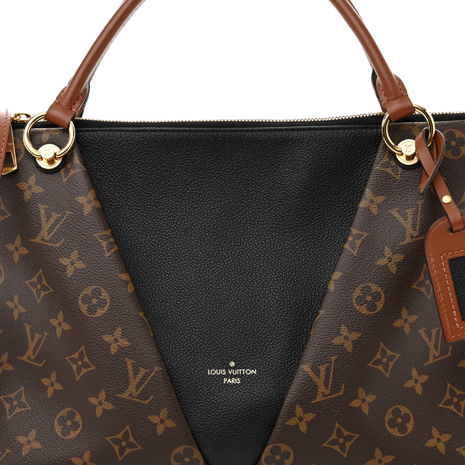 Louis Vuitton Monogram V Tote MM Black 7 of 9
