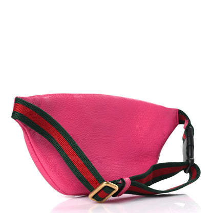 Gucci Grained Calfskin Small Logo Belt Bag Box Pink Green 2 of 9