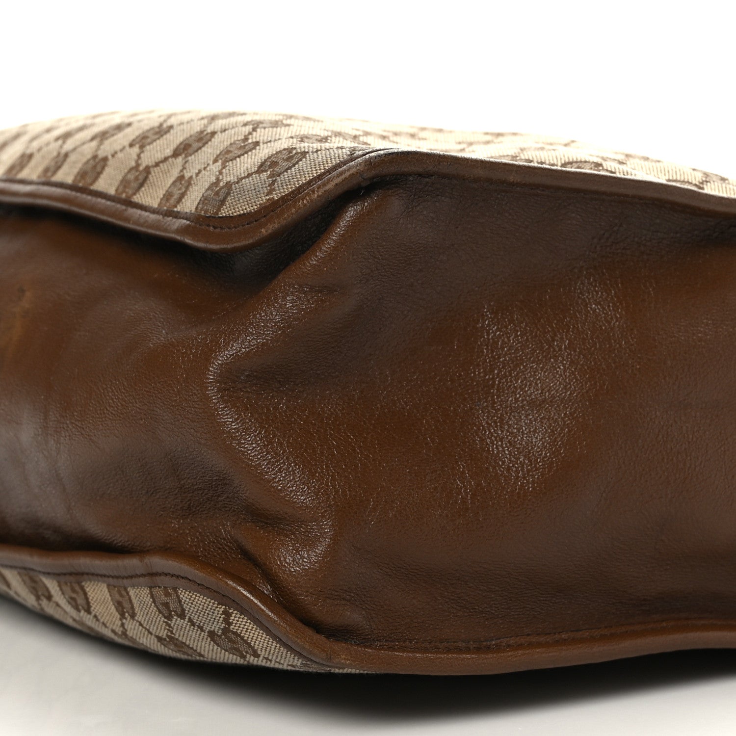 Gucci Monogram Calfskin Large Horsebit 1955 Tote Bag Beige Brown Sugar 10 of 10