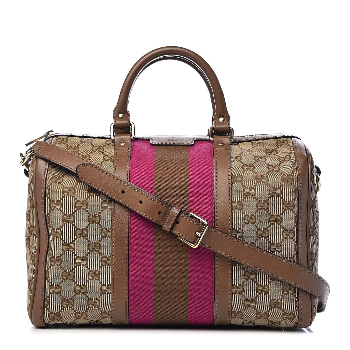 Monogram Vintage Web Medium Boston Maple Brown