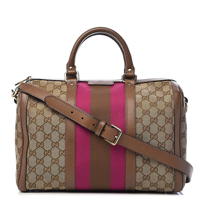 Gucci Monogram Vintage Web Medium Boston Maple Brown 1 of 18