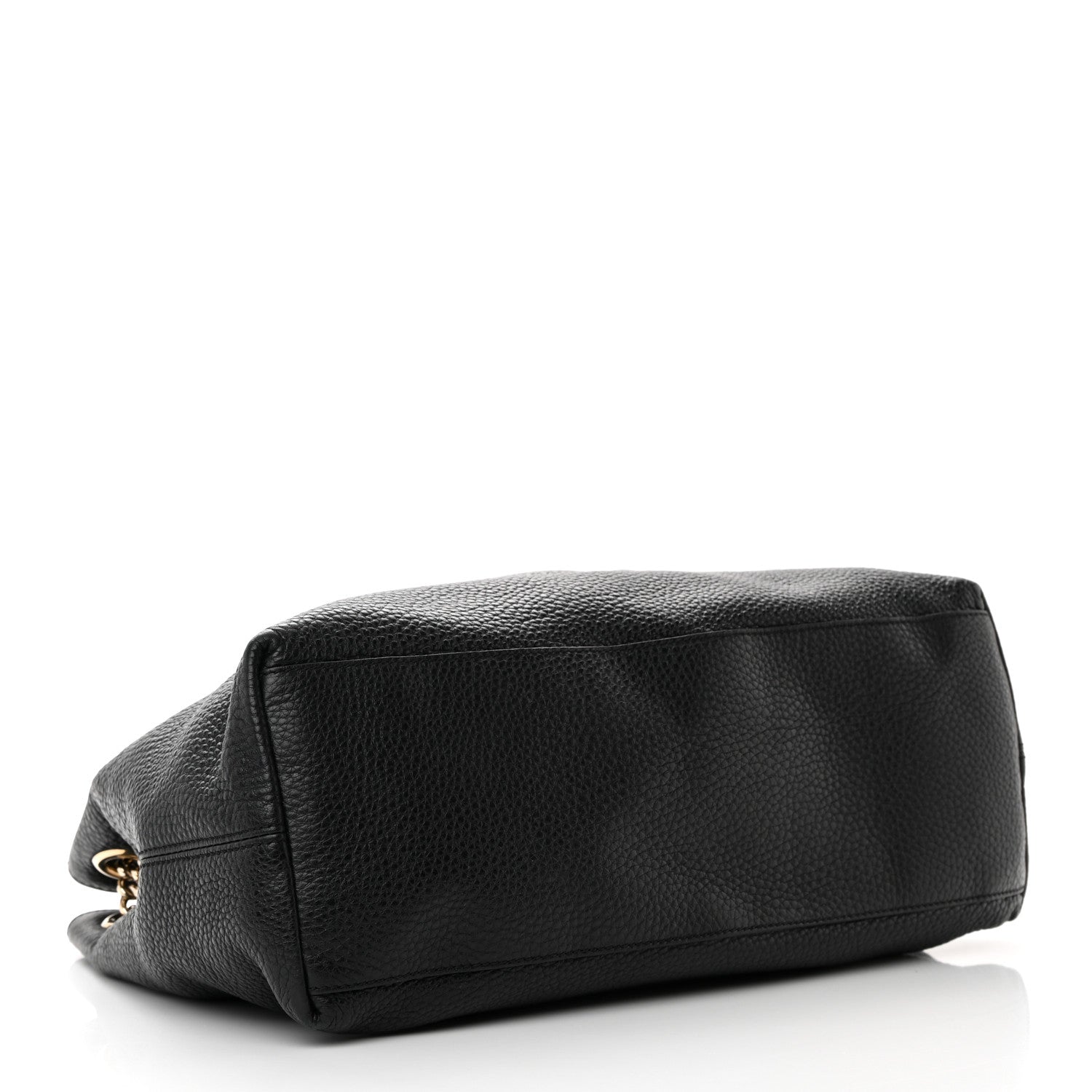 Gucci Pebbled Calfskin Medium Soho Chain Shoulder Bag Black 4 of 17