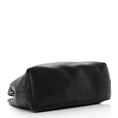 Gucci Pebbled Calfskin Medium Soho Chain Shoulder Bag Black 4 of 17