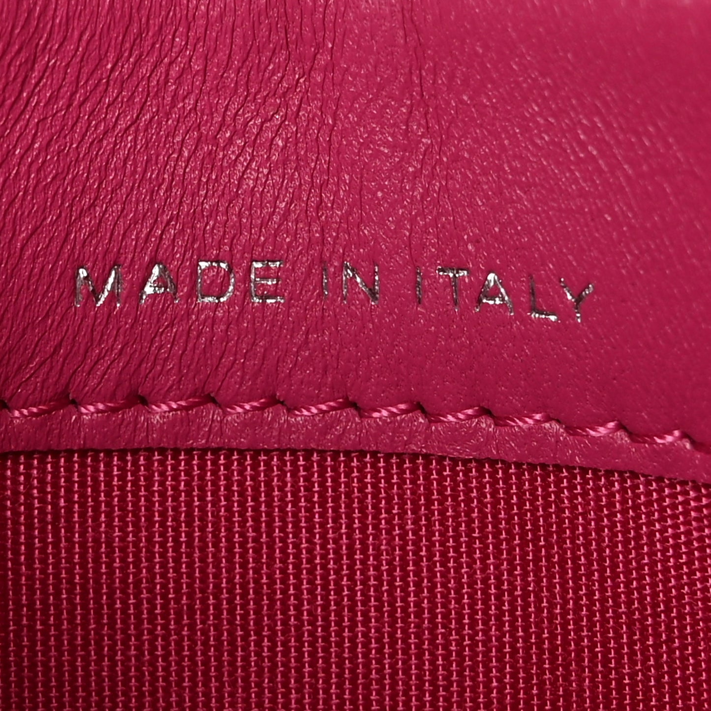 Lambskin Camellia Embossed Card Holder Pink