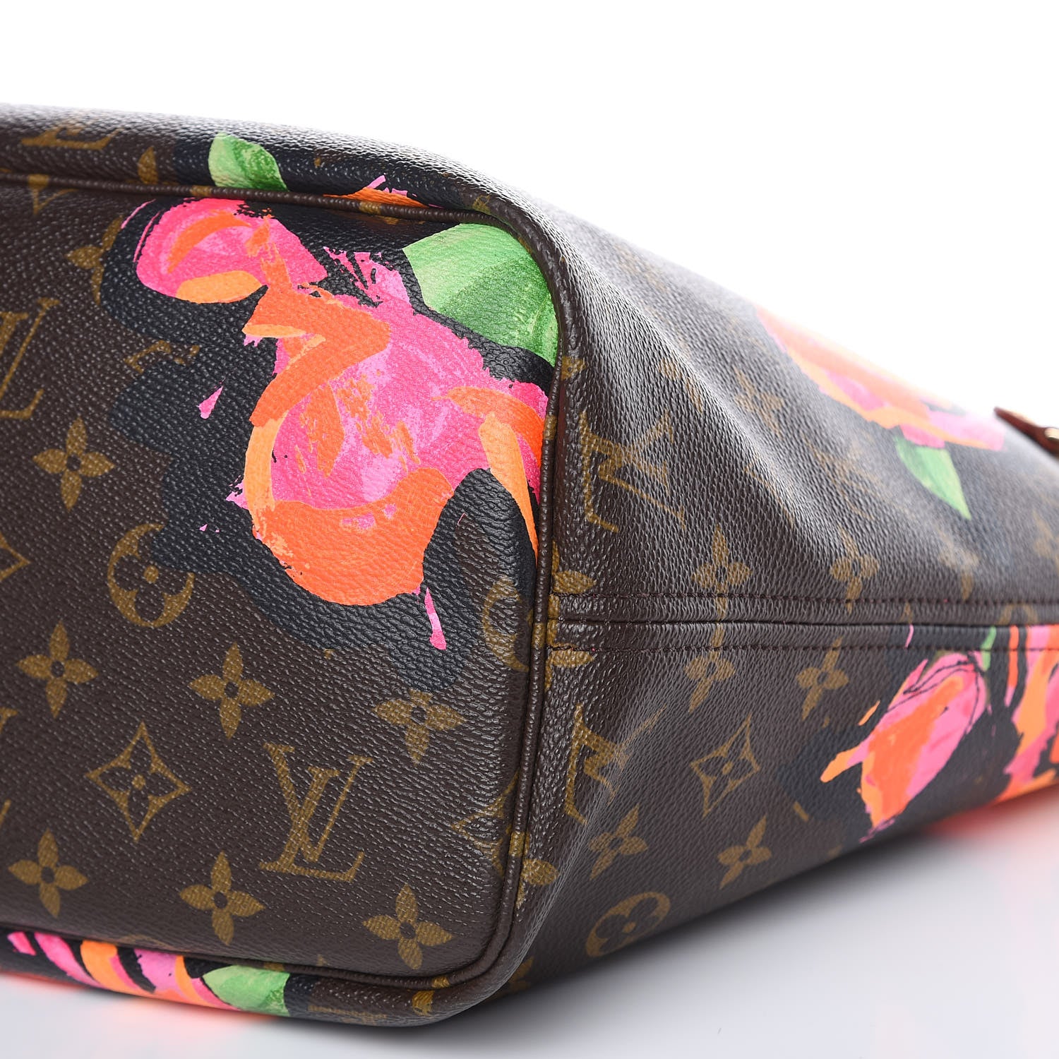 Louis Vuitton Monogram Roses Neverfull MM 9 of 13