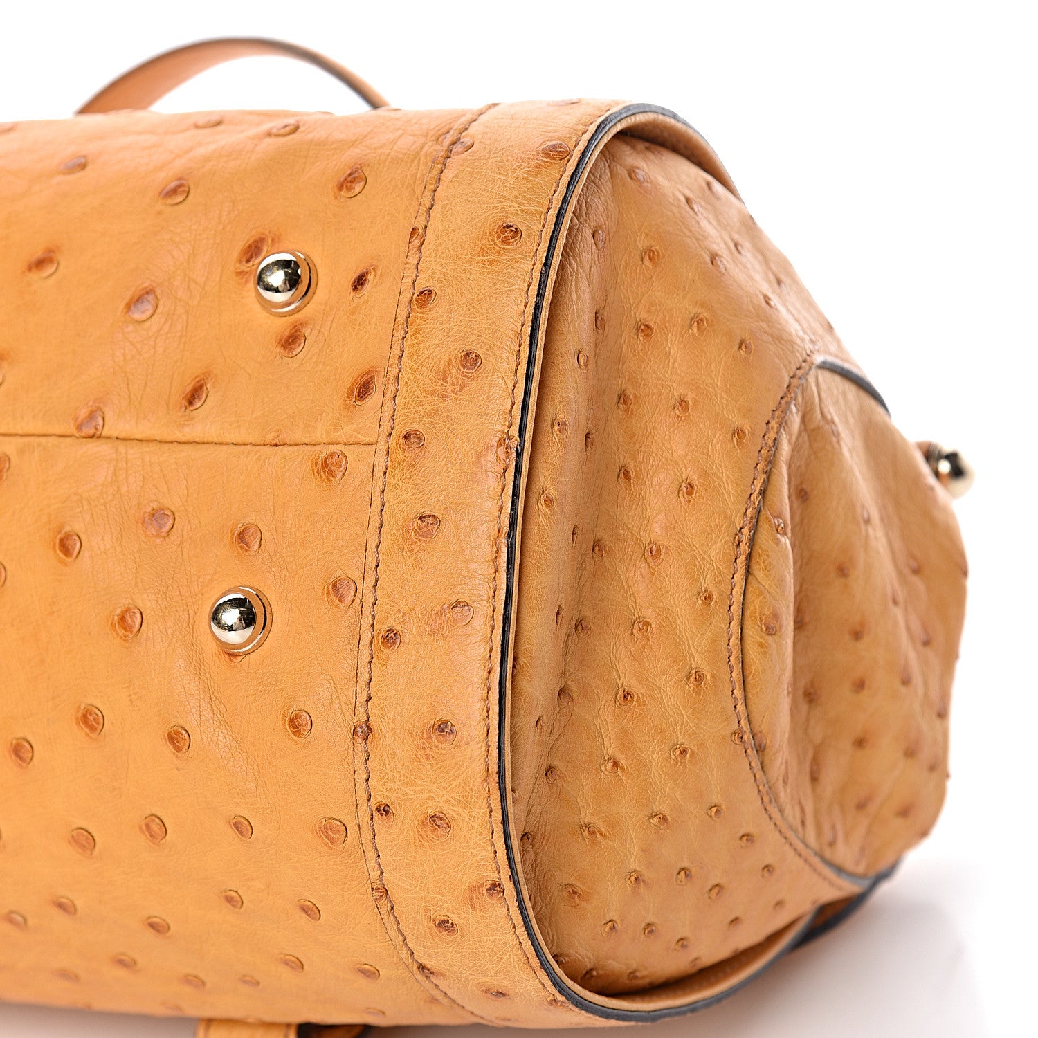 Gucci Ostrich Bamboo Bullet Bag Tan 13 of 13