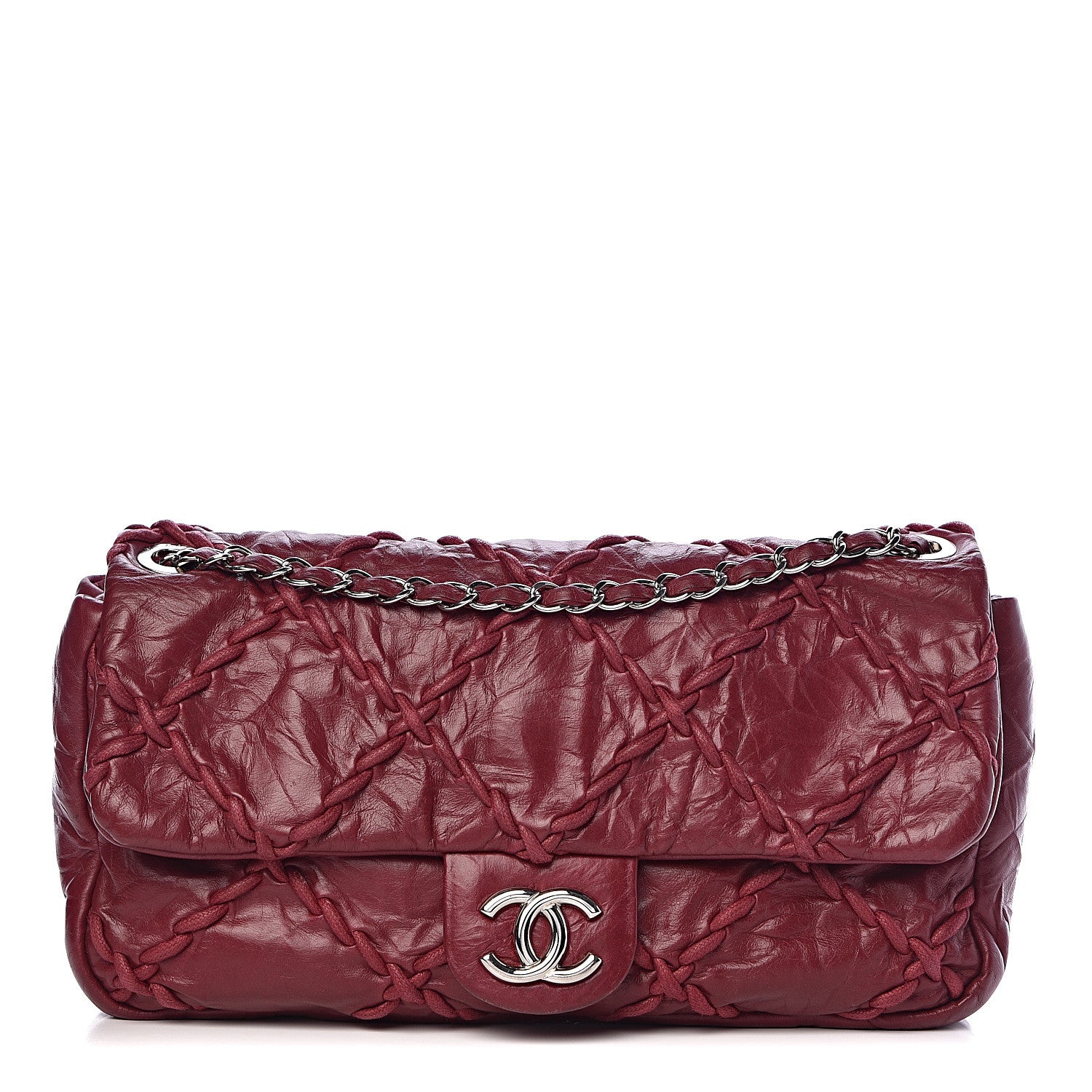 Chanel Calfskin Medium Ultra Stitch Flap Dark Red 1 of 11