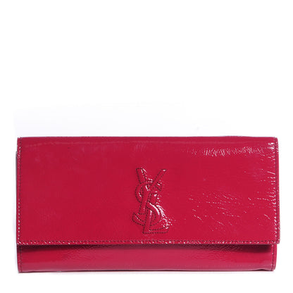 Saint Laurent Textured Patent Small Belle de Jour Clutch Begonia 1 of 6