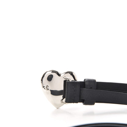 Chanel Calfskin Crystal Heart CC Belt 90 36 Black 5 of 7