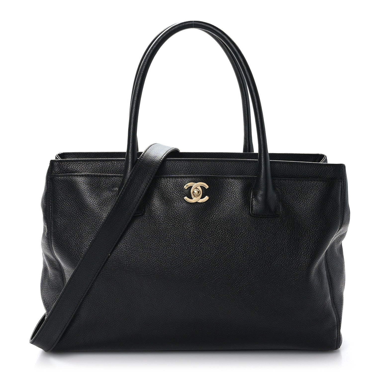 Chanel Deerskin Cerf Executive Shopper Tote Black 1 of 12