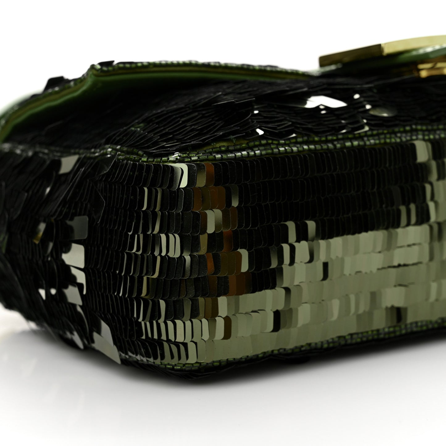 Sequin Paillettes Vitello Grace Sex and the City Baguette Avocado