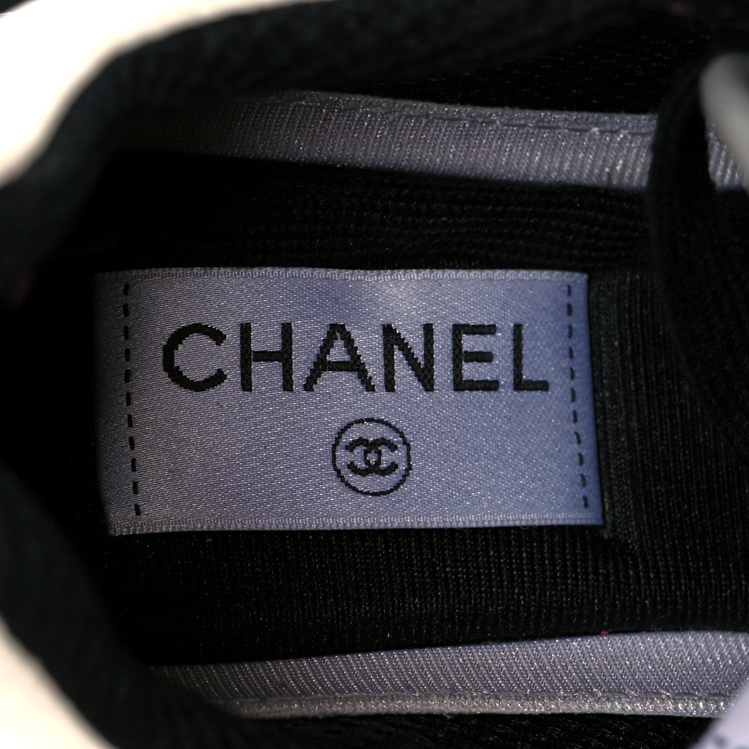 Chanel Mesh Suede Calfskin Womens CC Sneakers 38 White Dark Pink Grey 7 of 9