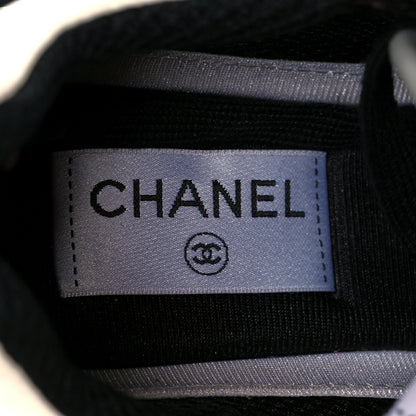 Chanel Mesh Suede Calfskin Womens CC Sneakers 38 White Dark Pink Grey 7 of 9