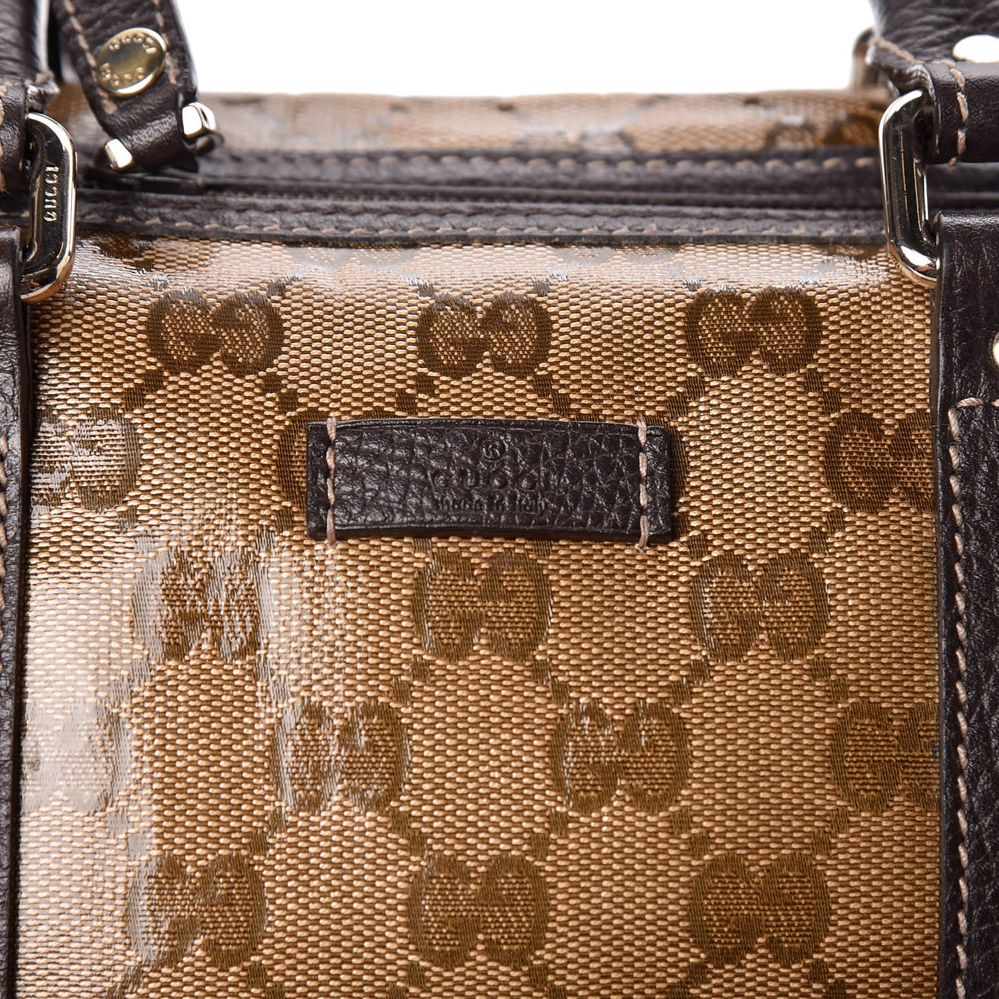 Crystal Monogram Medium Joy Boston Dark Brown