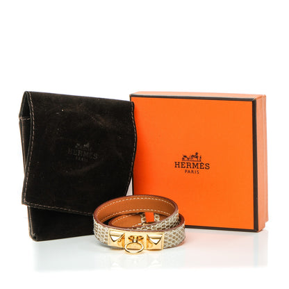 Hermes Lizard Rivale Double Tour Bracelet XS Ficelle 8 of 8