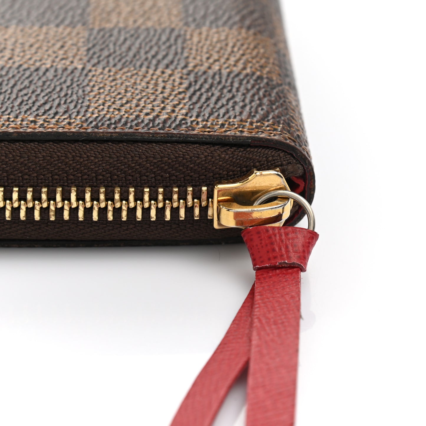 Damier Ebene Clemence Wallet Cherry