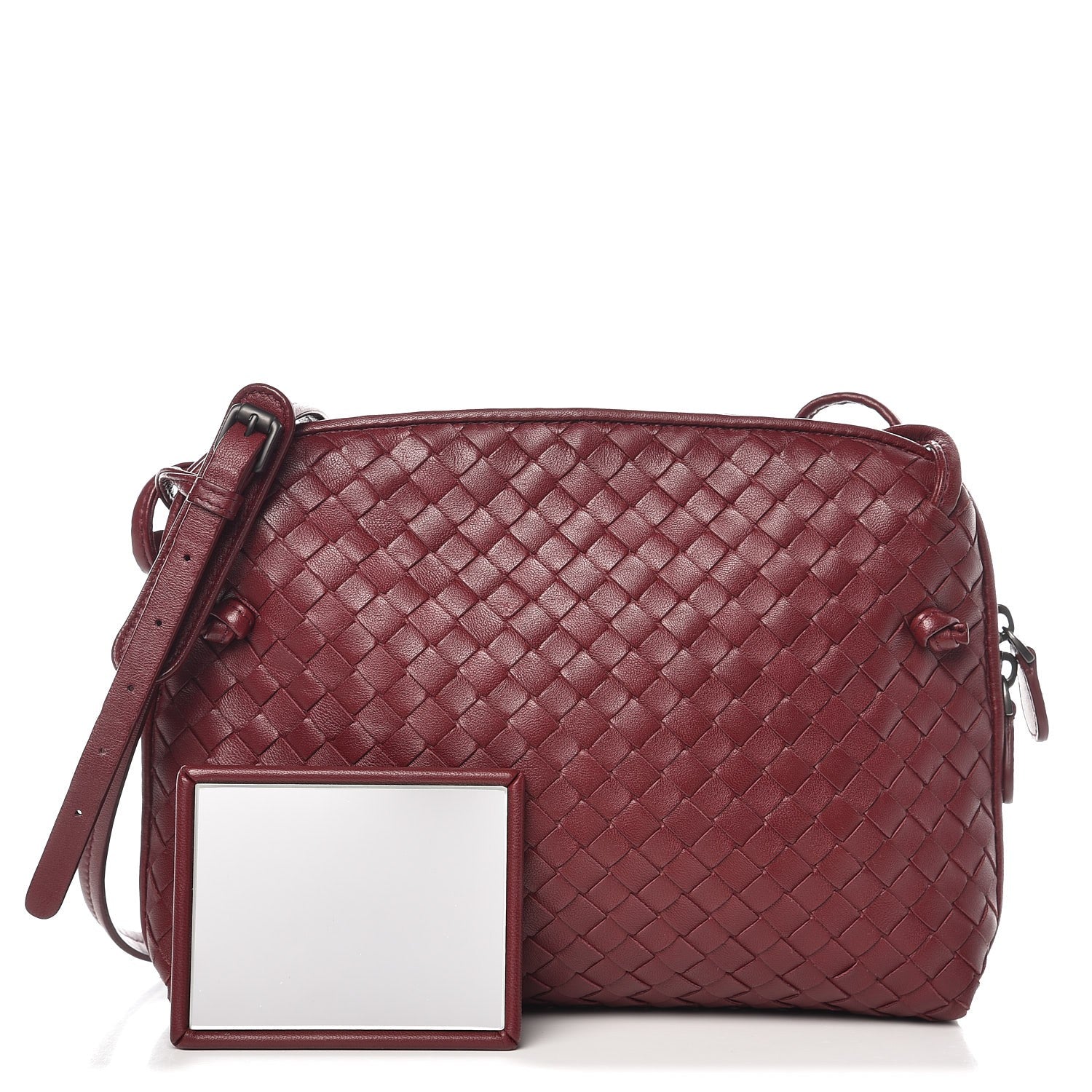Bottega Veneta Nappa Intrecciato Crossbody Pillow Aubergine 1 of 9
