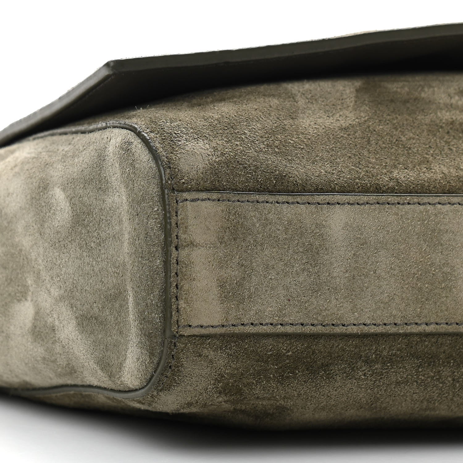 Saint Laurent Suede Medium Reversible Monogram Kate Satchel Olive 7 of 10