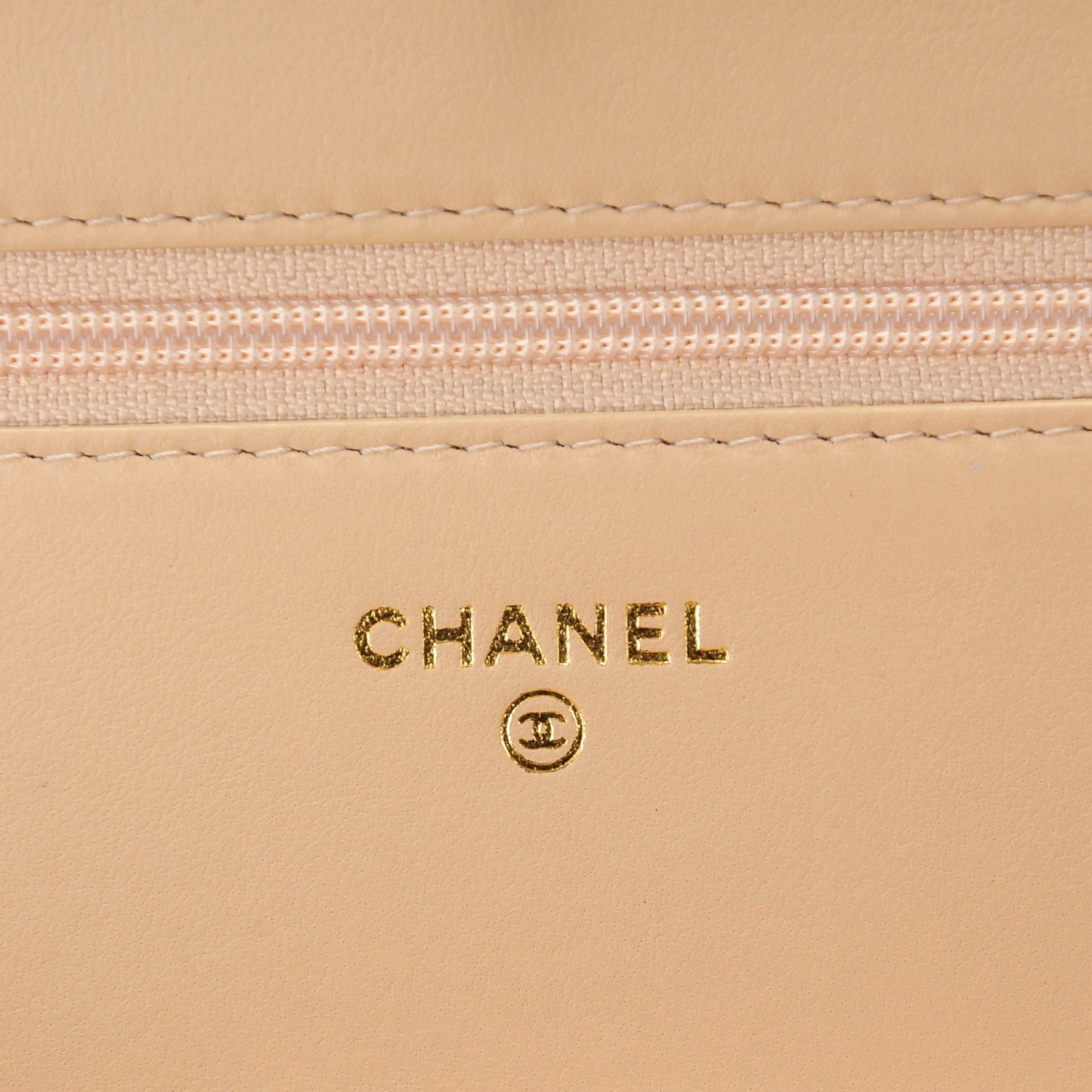 Chanel Lambskin Quilted Boy Wallet On Chain WOC Beige 10 of 12