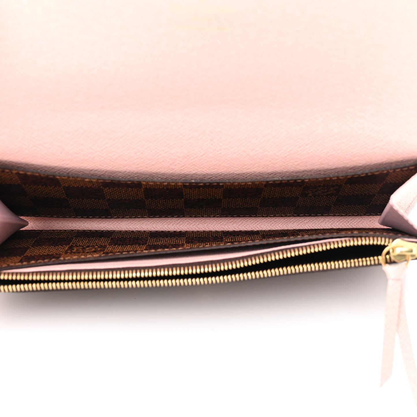 Damier Ebene Emilie Wallet Rose Ballerine