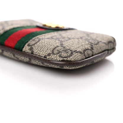 Gucci GG Supreme Monogram Web Ophidia Key Case Beige New Acero 9 of 10
