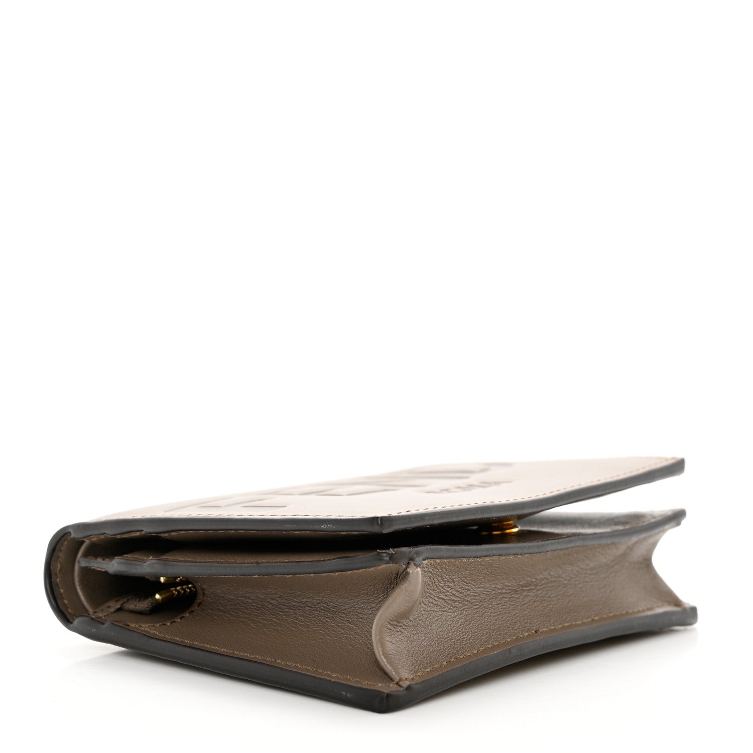 Fendi Vitello King Tamponato Logo Embossed Wallet Tortora 4 of 8