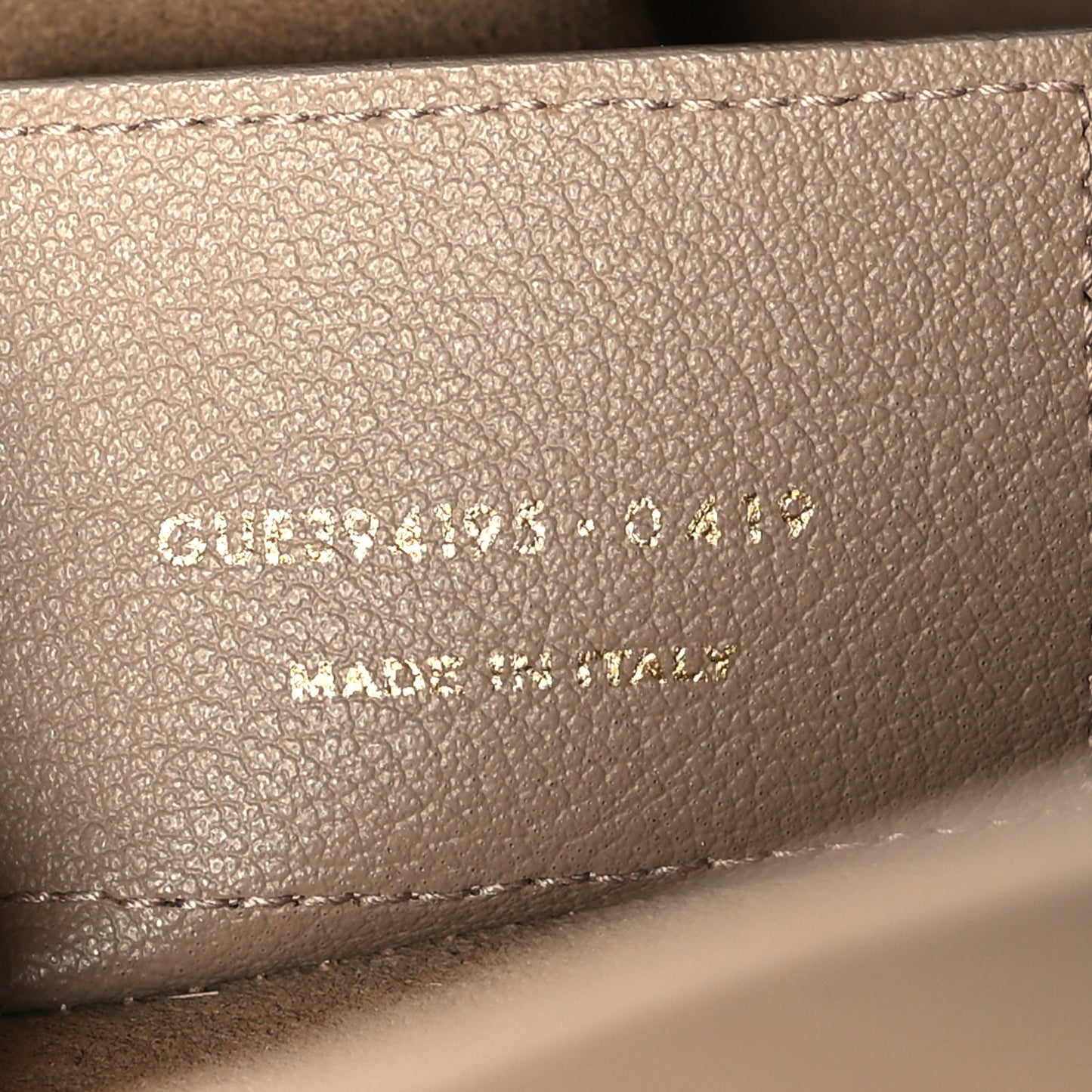 Calfskin Large Shopping Tote Dark Beige