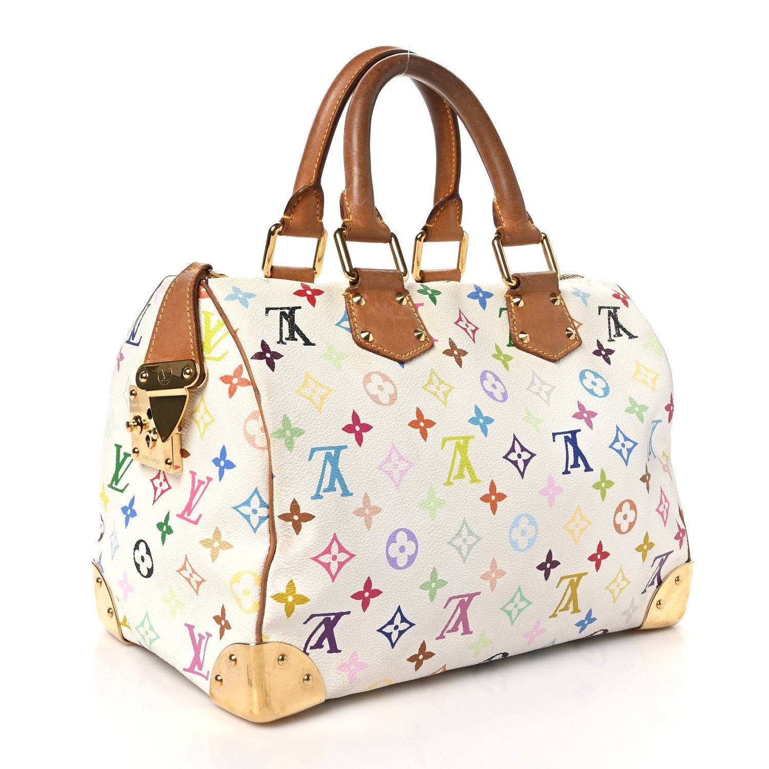 Louis Vuitton Monogram Multicolor Speedy 30 White 2 of 10