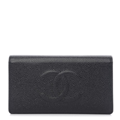 Chanel Caviar Timeless CC Yen Wallet Black 1 of 8