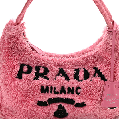 Prada Terry Cloth Mini Re-Edition 2000 Bag Petalo Black 8 of 12