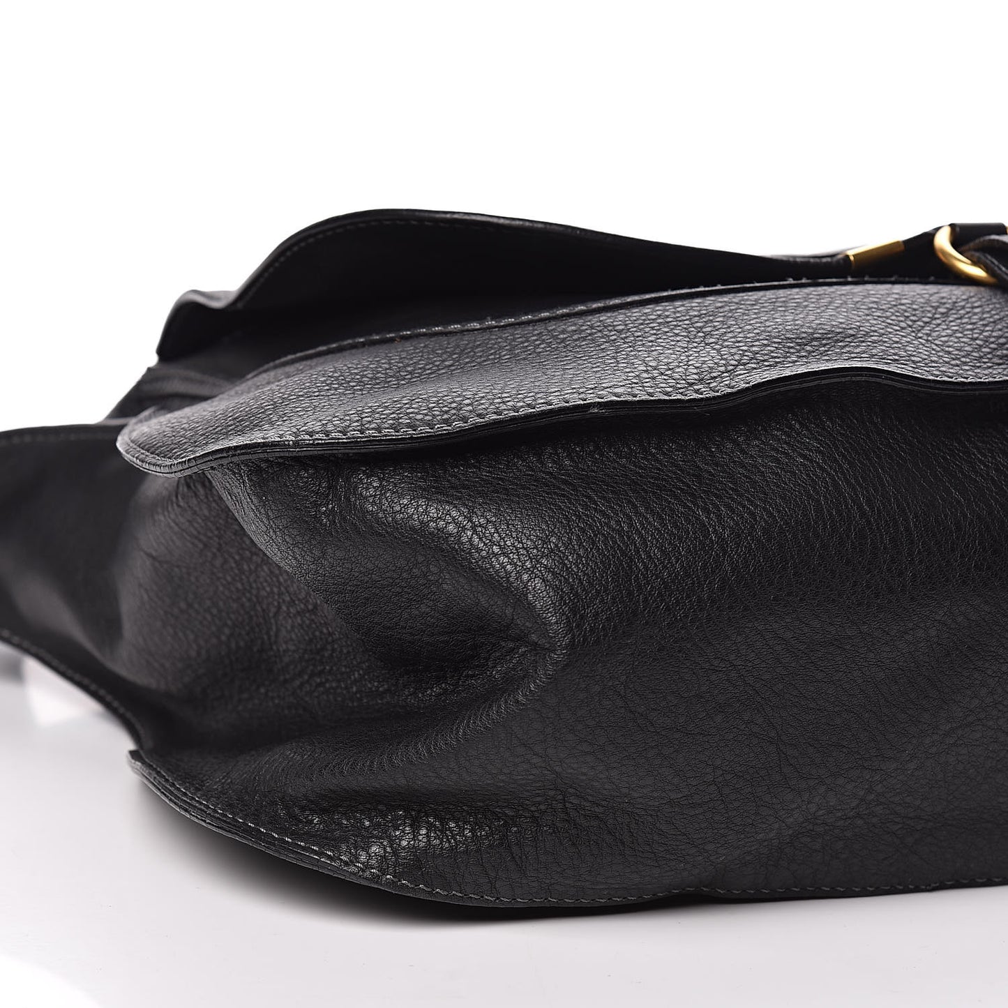 Calfskin Large Marcie Satchel Black