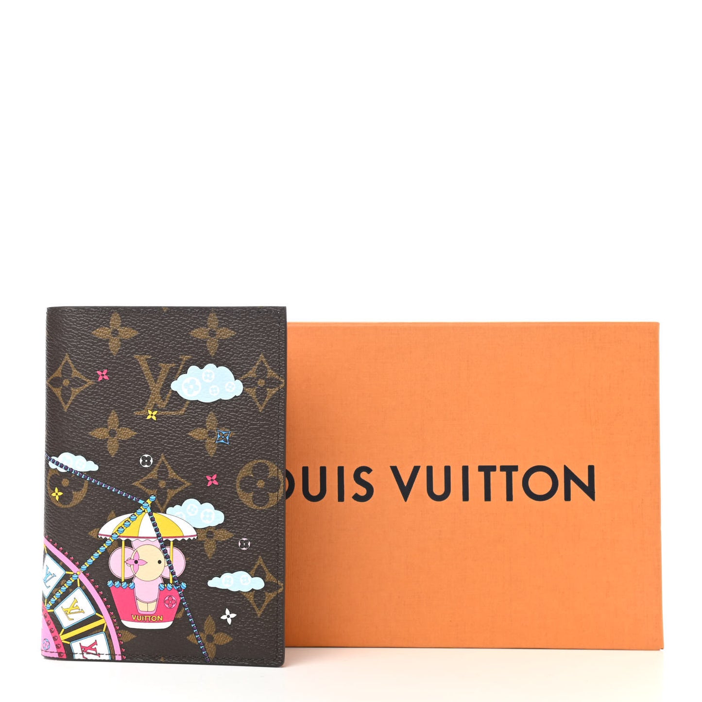 Monogram 2020 Christmas Animation Big Wheel Passport Cover Rose Ballerine