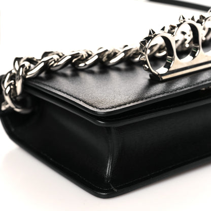 Alexander McQueen Nappa Skull Four Ring Knuckle Crossbody Bag Black 7 of 8