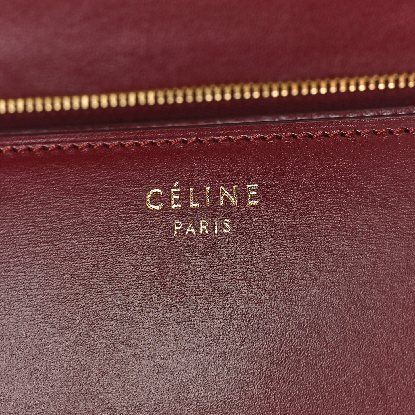Box Calfskin Medium Classic Box Flap Bag Burgundy