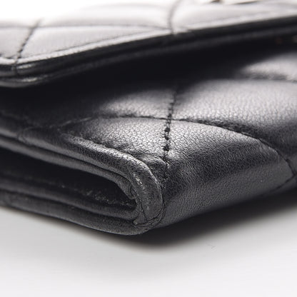 Chanel Lambskin Quilted Flap Card Holder Black 8 of 11