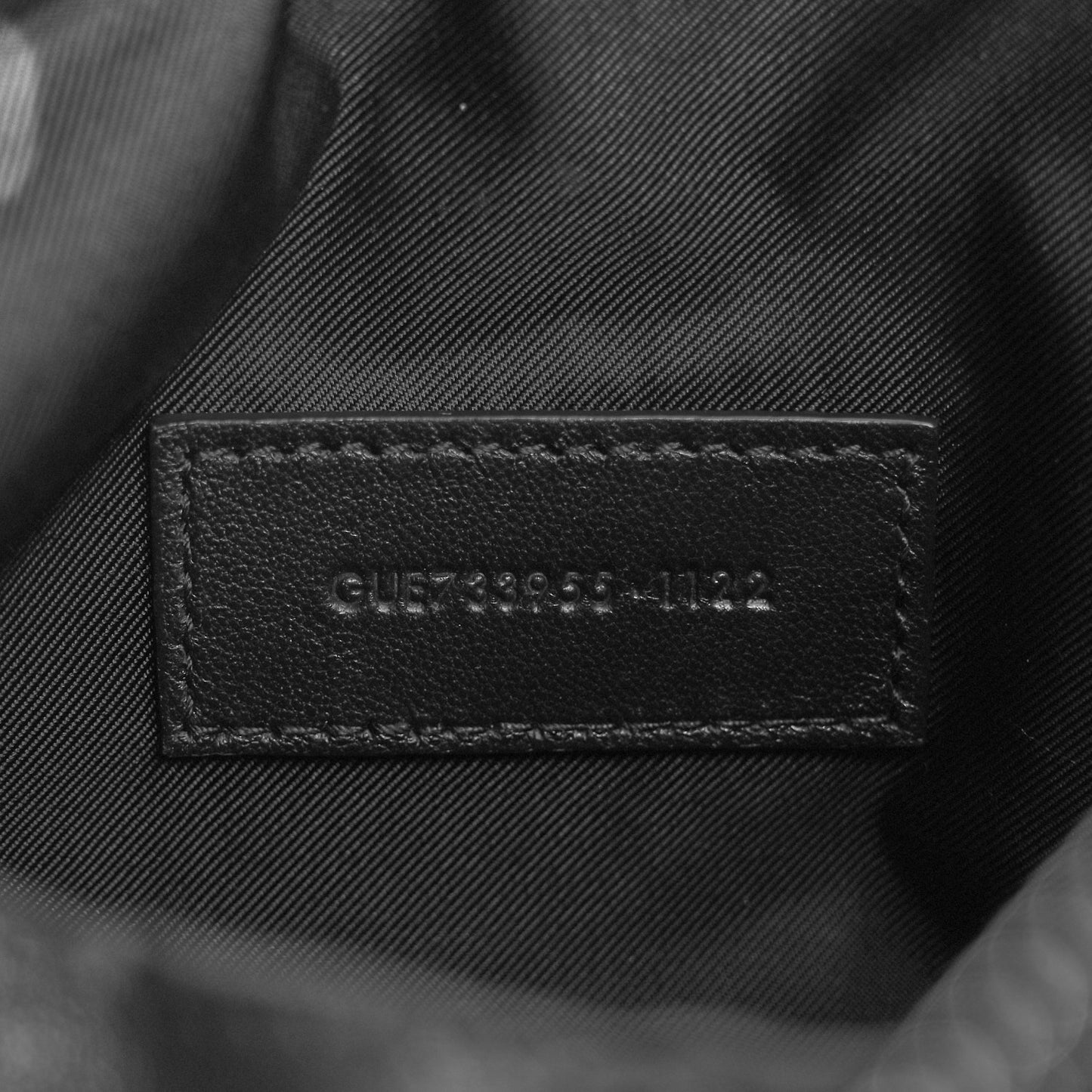 Lambskin Quilted Gaby Cosmetic Pouch Black