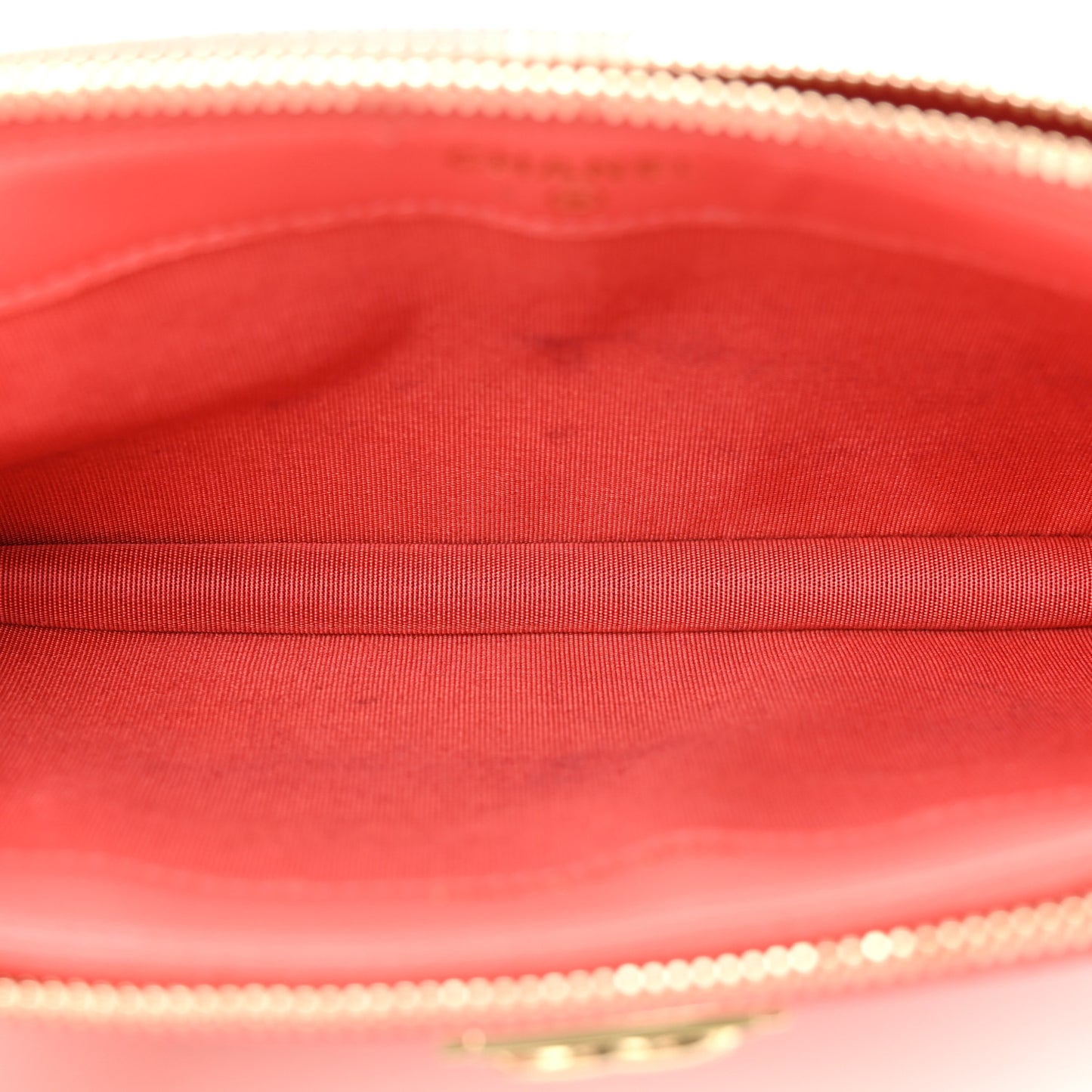 Lambskin Quilted Small Boy Clutch With Chain Coral