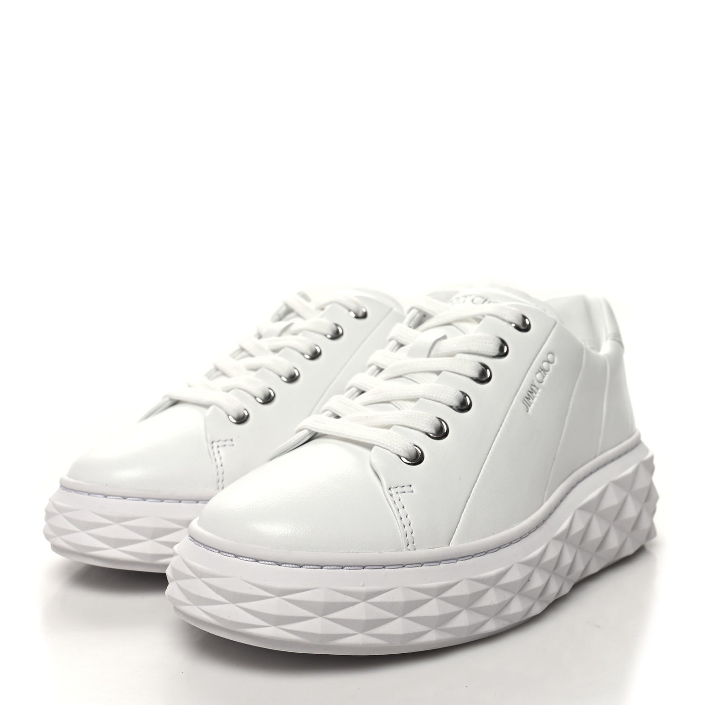 Nappa Diamond Light Platform Sneakers 35.5 White