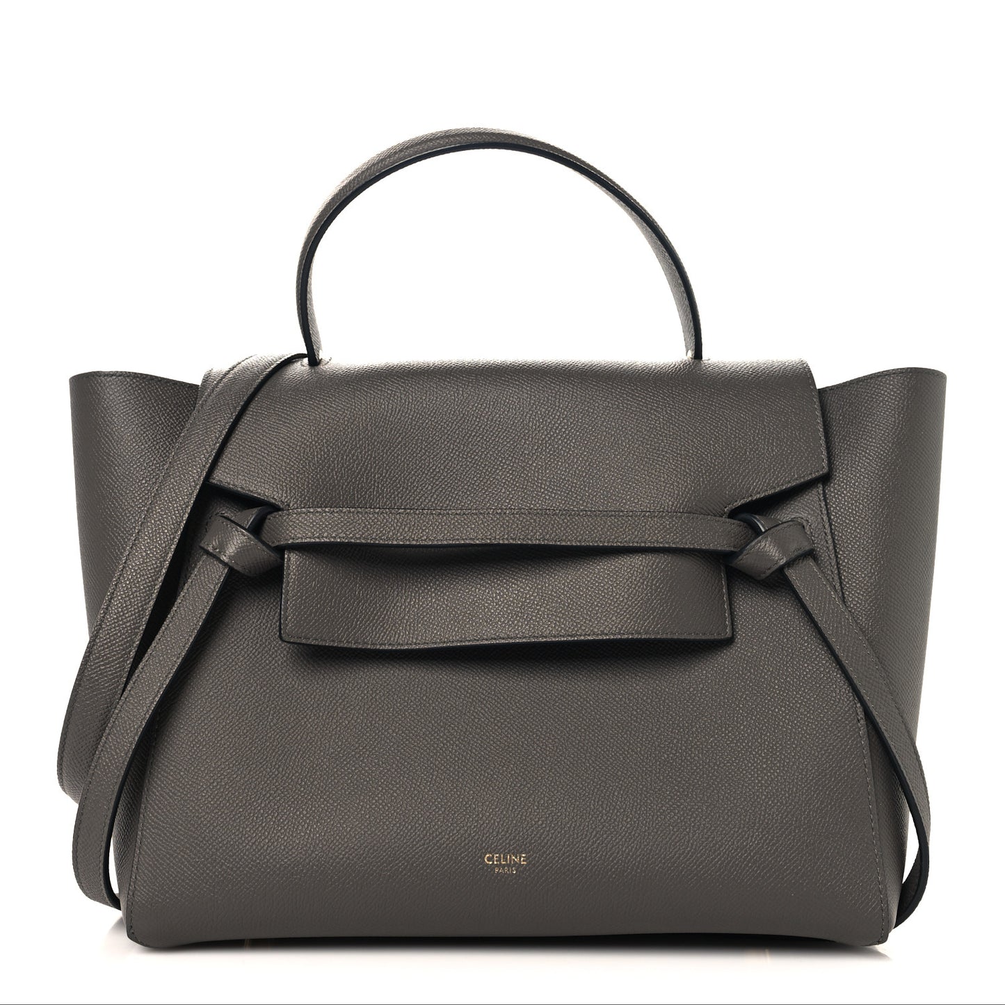 Grained Calfskin Mini Belt Bag Grey