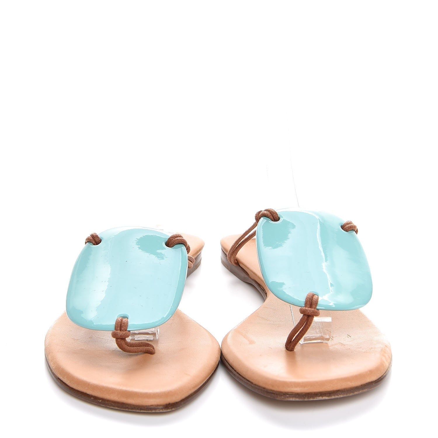 Hermes Lacquered Wood Sandals 37 2 of 10