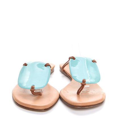Hermes Lacquered Wood Sandals 37 2 of 10