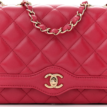 Chanel Lambskin Quilted Small Flap Bag Dark Red 8 of 12