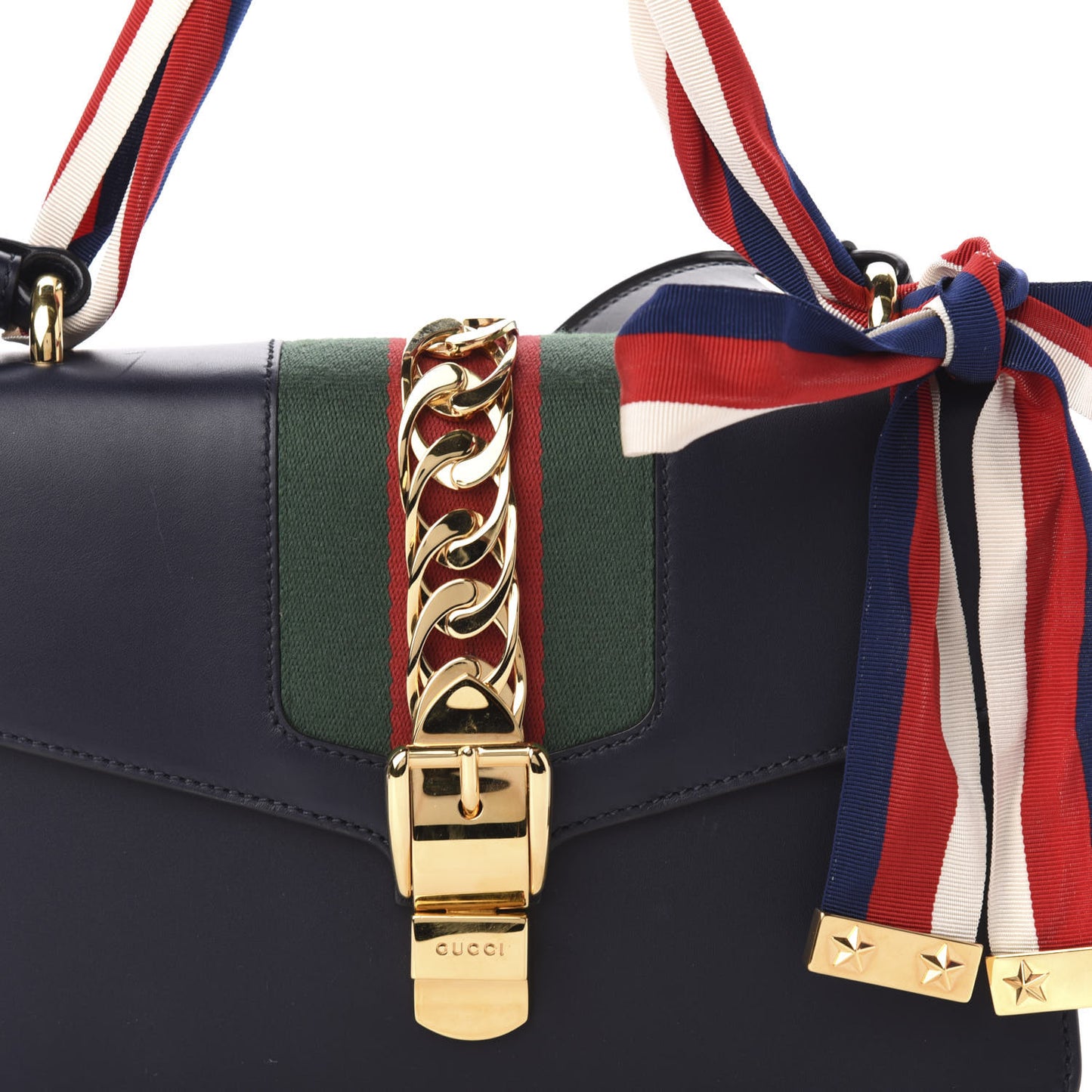 Vitello Fontanella Web Small Sylvie Shoulder Bag Blue Agata