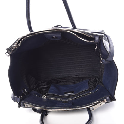 Prada Glace Calf Twin Pocket Tote Baltico 5 of 16