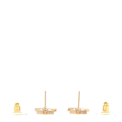 Chanel Metal Crystal CC Star Drop Earrings Gold 3 of 5