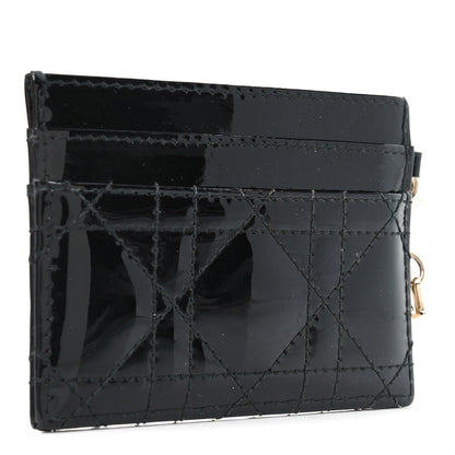 Christian Dior Patent Cannage Lady Dior Card Holder Black 3 of 7