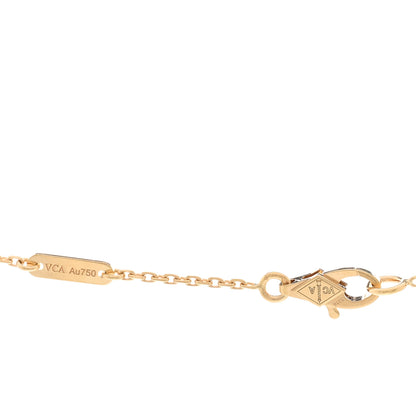 Van Cleef & Arpels 18K Yellow Gold Mother of Pearl Sweet Alhambra Butterfly Pendant Necklace 4 of 5