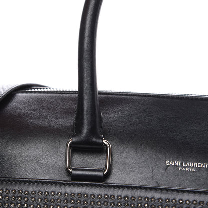 Saint Laurent Calfskin Studded Classic Duffle 6 Black 16 of 18